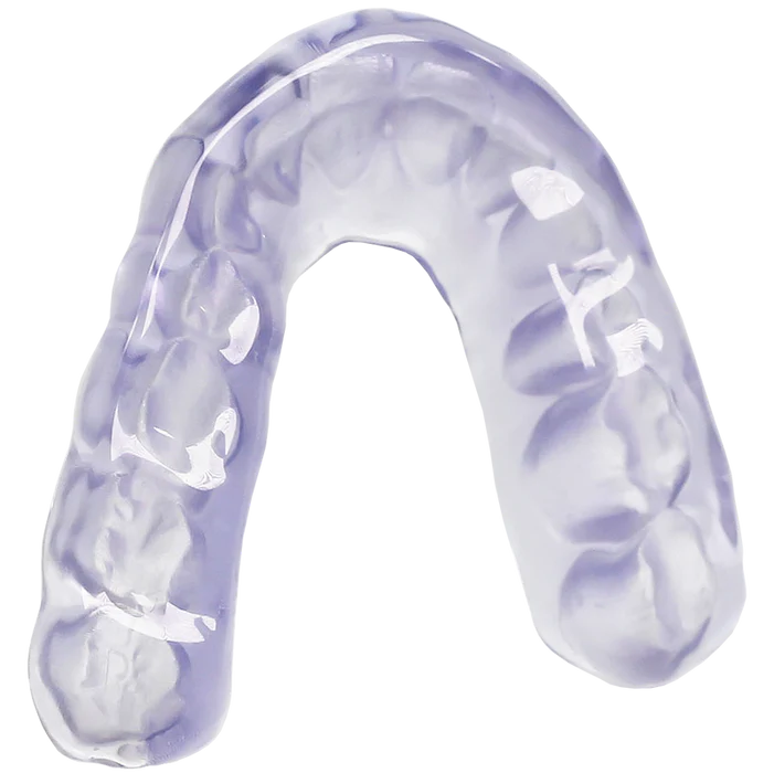 Hard acrylic occlusal splint — U-arch top-down view
